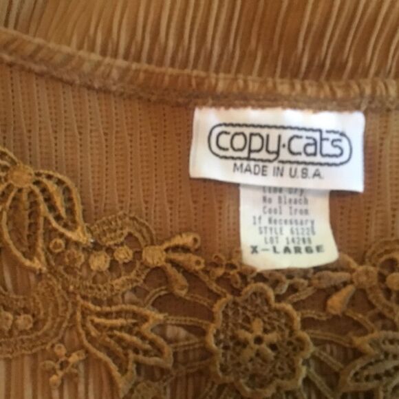 NWOT Copy Cats Brand Ginger Color S/S Blouse Womens Size XL - Picture 5 of 8